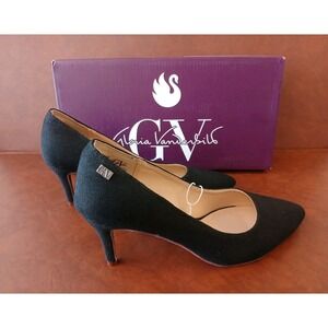 NWT Gloria Vanderbilt Size 7 M MARILYN / Black Pumps Heels Women's Shoes #1567